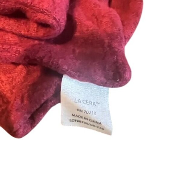 La Cera Red‎ Scarf with bag - Picture 3 of 6